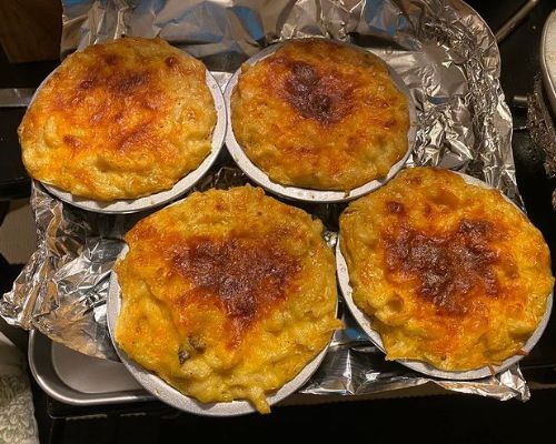 pie pans prepared by Miche Braden in her leisure time